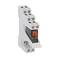 Relé 2SC 8A 24VAC,LED + patice