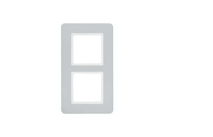 Rámeček, 2-násobný, Berker Q.7, stříbrná