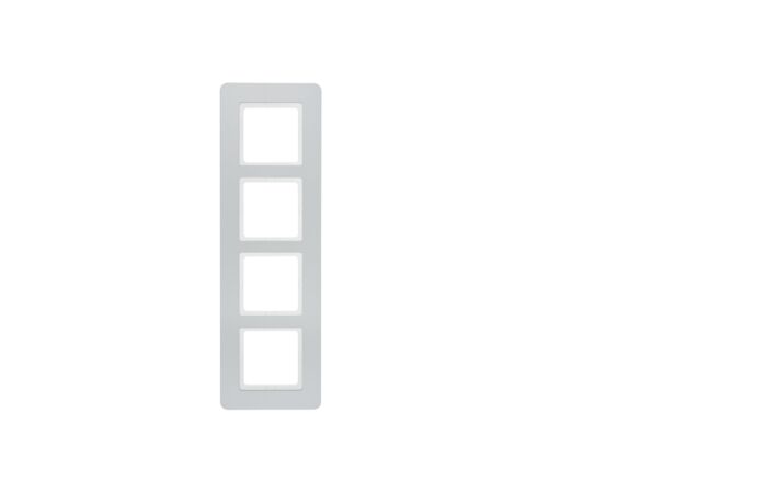 Rámeček, 4-násobný, Berker Q.7, stříbrná