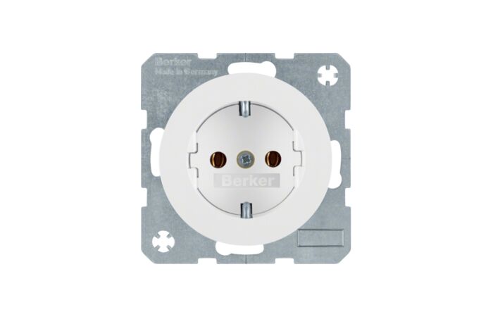 Zásuvka SCHUKO, Berker R.x, bílá lesk