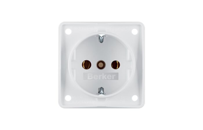 Zásuvka INTEGRO bílá SCHUKO