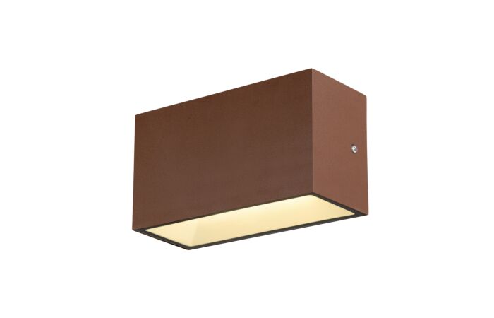 SLV Svítidlo LED SITRA M WL UP/DOWN 14W 1700lm 3000-4000K CCT přepínač IP44 rezavá