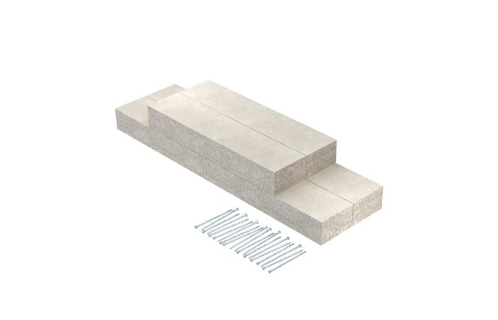 OBO BETTERMANN Nástěnný krycí díl, pro PYROLINE Con, 200x120, šedá Odlehčený beton se skleněnými vlákny  typ PLCS W091220