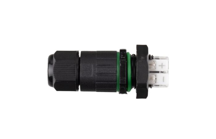 Kabelová rovná přívodka 2piny, IP68, páč