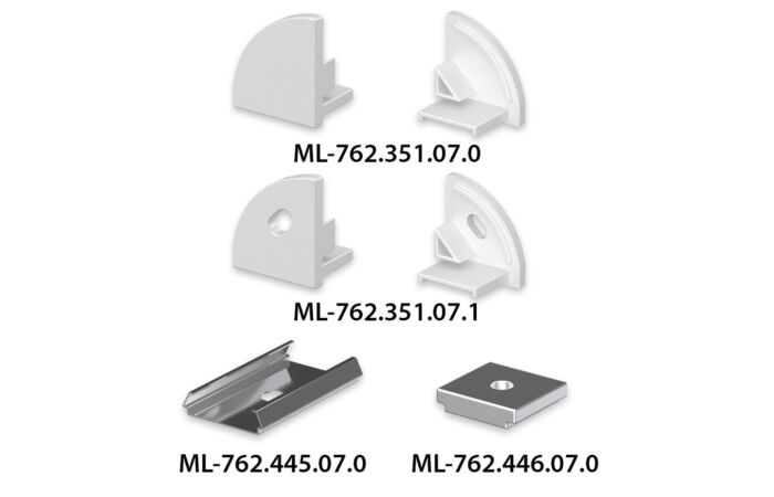 Koncovka pro RC bez otvoru, stříbrná bar