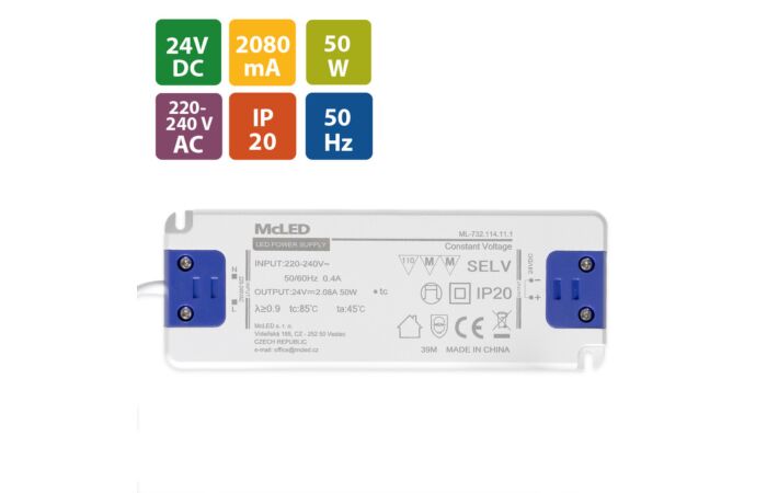 Napaječ LED 24V/2,08A ML-732.114.11.1