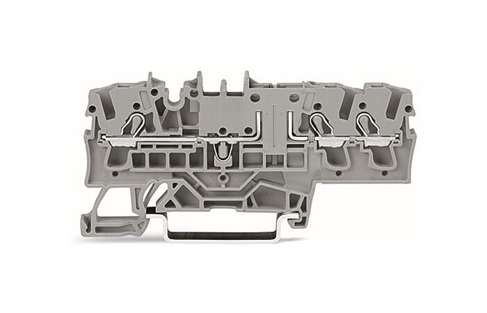 WAGO Svorka 2002-1761 3vodičová základní na DIN Lištu 35 x 15 a 35 x 7,5, 2,5 mm², šedá