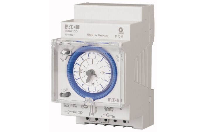 EATON Hodiny spínací TSQW1CO Analogové týdenní 16A 230V IP20