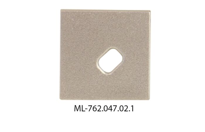 MCLED Koncovka pro RD s otvorem stříbrná