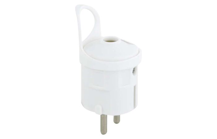 EMOS Vidlice EM-GRC-01 250V/16A přímá s ouškem IP20 bílá