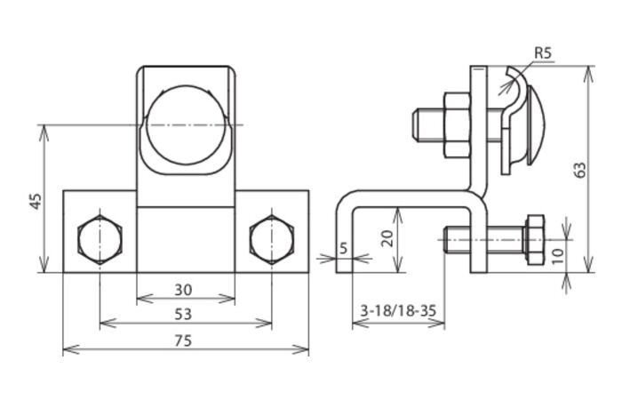 Svorka DEHN 372140 18-35mm
