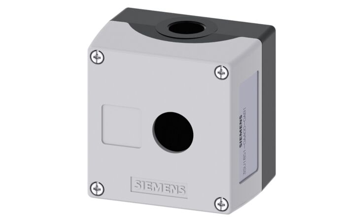 SIEMENS Kryt pro ovládací přístroje, 22 mm, kulatý, kov, šedá barva, 1 povelové místo