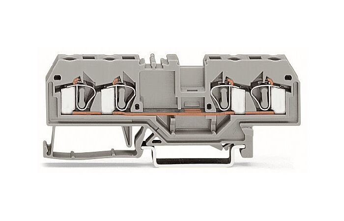 WAGO Svorka 281-652  4vodičová, průchozí, šedá