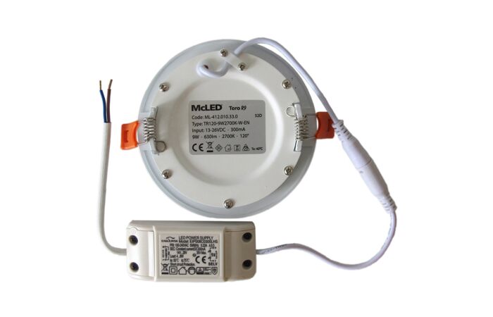 MCLED Svítidlo LED Toro R9, 9W, 3000K, podhledové