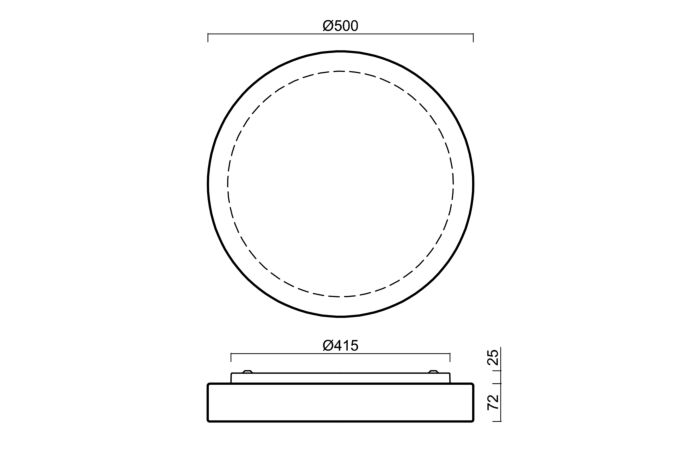 OSMONT Svítidlo LED ELSA5 1L19C07BT16/626 36W 3270lm 4000K ø 500mm  přisazené, DALI IP44 bílá