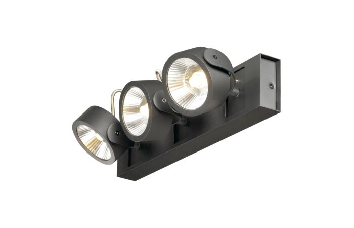SLV Svítidlo LED KALU 3 47W 3000lm 3000K 60°  nástěnné typ 3x reflektor IP20 černá
