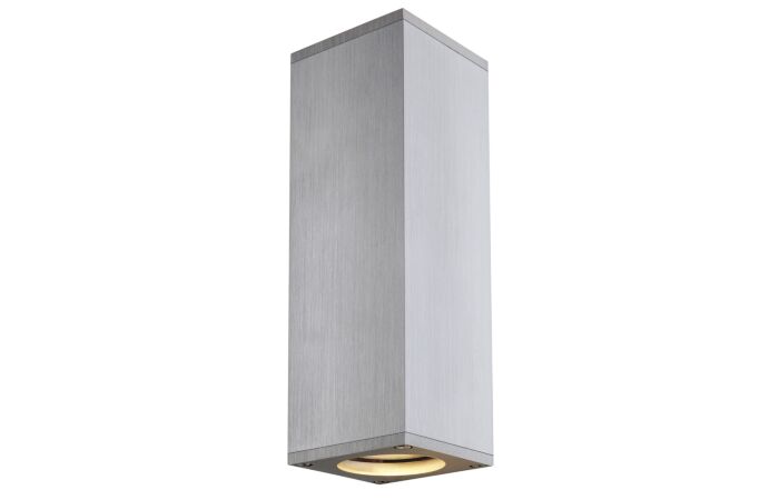 THEO UP/DOWN, QPAR51, nástěnné svítidlo, kartáčovaný hliník, max. 2x50W