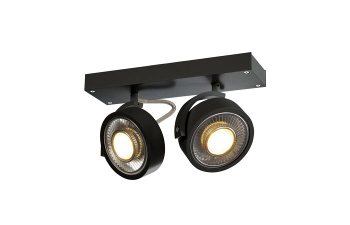 SLV Svítidlo KALU 2 75Wx2 GU10 QPAR111 nástěnné IP20 černá