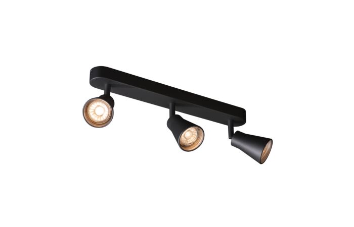 SLV Svítidlo AVO TRIPLE 50W GU10 pro 3 zdroje IP20 černá