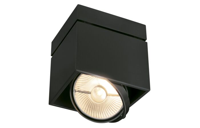 SLV Svítidlo KARDAMOD SURFACE SQUARE ES111 SINGLE 75W GU10 stropní přisazené IP20 černé