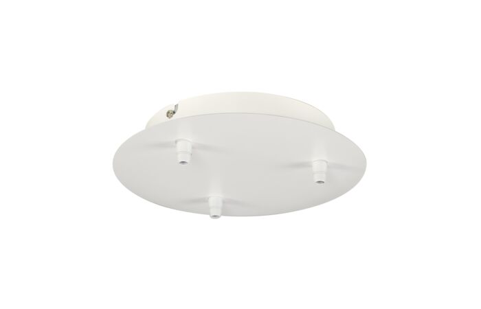 SLV Rozeta stropní  3 výstupy, kulatá, včetně odlehčovacích profilů, bílá