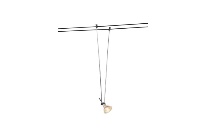 SLV Svítidlo TELESKOP 20W GX5.3 QR-C51 s lanem pro nízkonapěťový lankový systém TENSEO IP20 černá