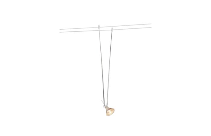 SLV Svítidlo TELESKOP 20W GX5.3 QR-C51 s lanem pro nízkonapěťový lankový systém TENSEO IP20 bílá