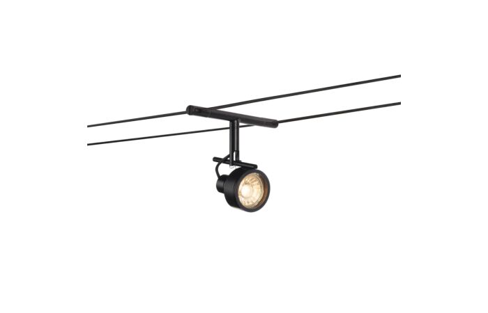 SLV Svítidlo SALUNA 35W GX5,3 QR-C51 stropní, s lanem pro nízkonapěťový lanový systém TENSEO IP20 černá