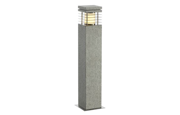 SLV Svítidlo ARROCK GRANITE 70 15W E27 stojací lampa 70cm IP44 šedá žula