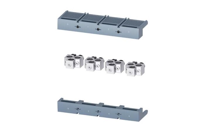 SIEMENS Svorka pro připojení vodičů s kruhovým průřezem 3 kabely, odbočka pro napětí pomocných vodičů 4 ks 3VA9504-0JG32