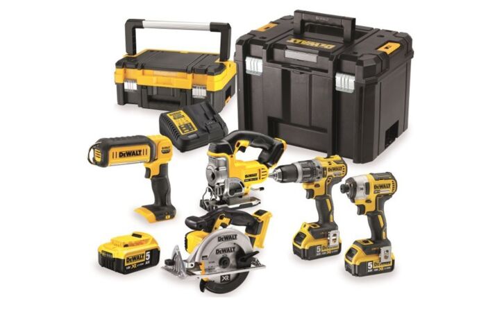 DeWALT  Sada DCD796+DCF887+DCS391+DCS331+DCL050  / Aku bezuhlíková kombo sada nářadí