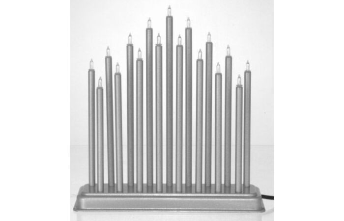 Svícen vánoční stříbrný t.b. 230V/16W