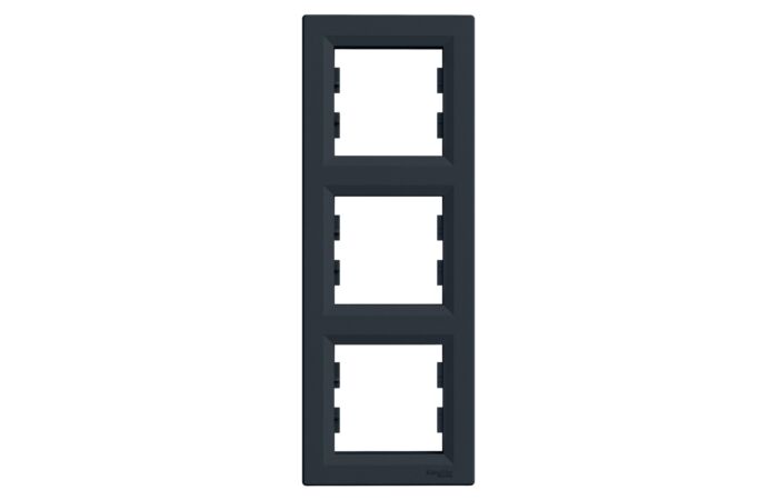 SCHNEIDER  Asfora Rámeček trojnásobný vertiální, antracit