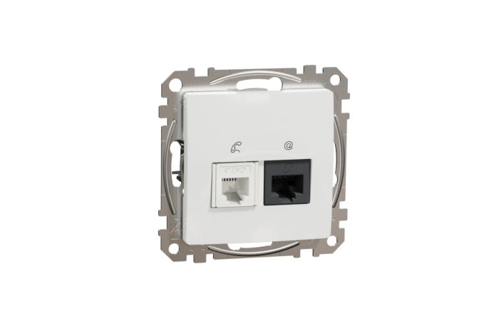 SCHNEIDER Datová zásuvka RJ45 kat.6 UTP + telefonní