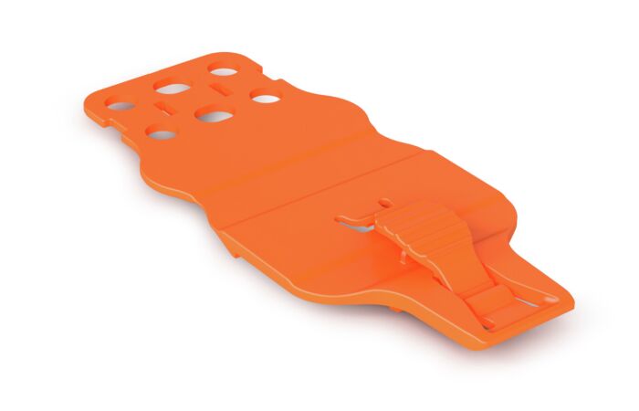 WAGO Svorka 832-544 Středová aretace s odlehčením tahu pro pružinové a konektory s pájecími piny Šířka 40,6 mm, oranžová