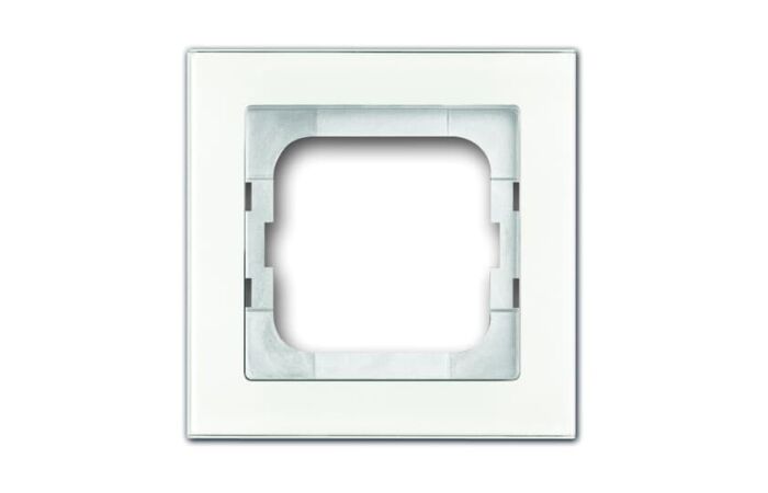 ABB BUSCH AXCENT Rámeček 2CKA001754A4437 jednonásobný, bílé sklo