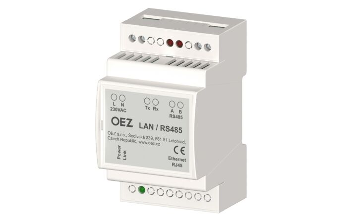 OEZ Převodník převodník RS485 na LAN, pro PAQ  typ PAQ-RPC-LAN