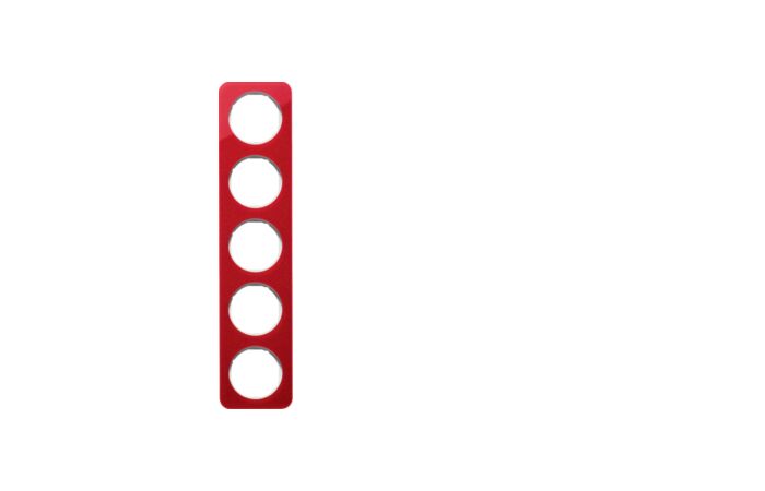 Rámeček 4-násobný, Berker R.1, červená t