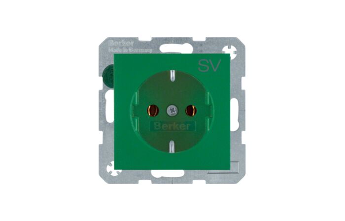 "Zásuvka, SCHUKO, potisk "SV", bezšrou