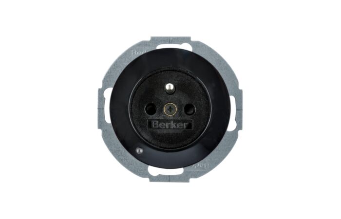 Zásuvka se zemnicím kolíkem a LED orient