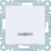 HAGER Spínač LUMINA WL0410 řazení 1/0So 1pólové 10A 250V podsvětlení IP20 bílá lesk