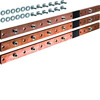 Cu sběrna 40x10mm, 745mm, pro 3 pole, 3k