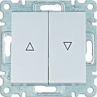 HAGER Spínač LUMINA WL0312 1-pólový žaluziový stříbrná mat