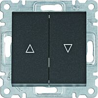 HAGER Spínač LUMINA WL0313 1-pólový žaluziový černá mat