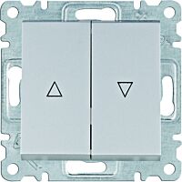 HAGER Tlačítko LUMINA WL0322 1-pólové žaluziové stříbrná mat