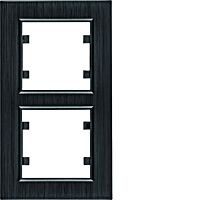 HAGER Rámeček LUMINA Passion WL9123 2násobný svislý IP20 hliník černá