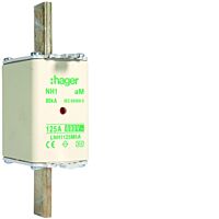 HAGER Pojistka nožová, NH1, 125A aM, 690V AC (balení 3ks)