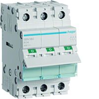 HAGER Spínač SBN380 80A 3P