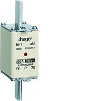 HAGER Pojistka nožová, NH1, 200A aM, 690V AC (balení 3ks)