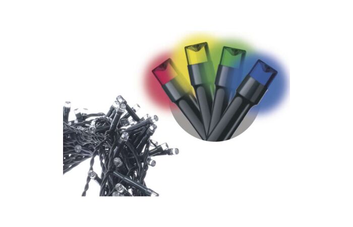 EMOS Řetěz Standard 50 LED 3W 230VAC/30VDC vánoční-spojovací bez adaptéru multicolor IP44